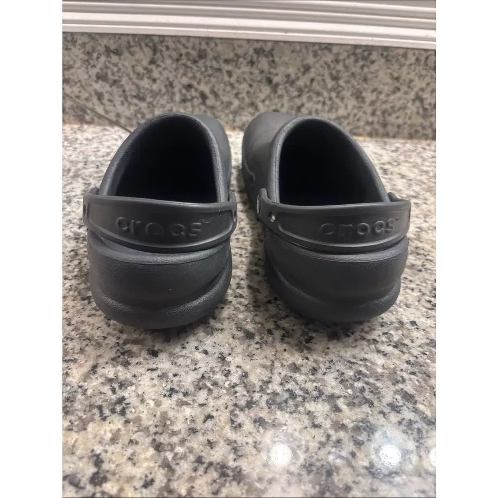 CROCS Kids Black Classic Clog with Heel Strap